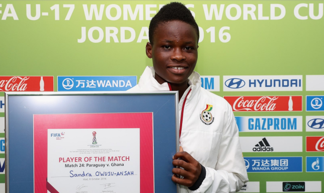 Ghana's Under-17 female football team captain, Sandra Owusu-Ansah